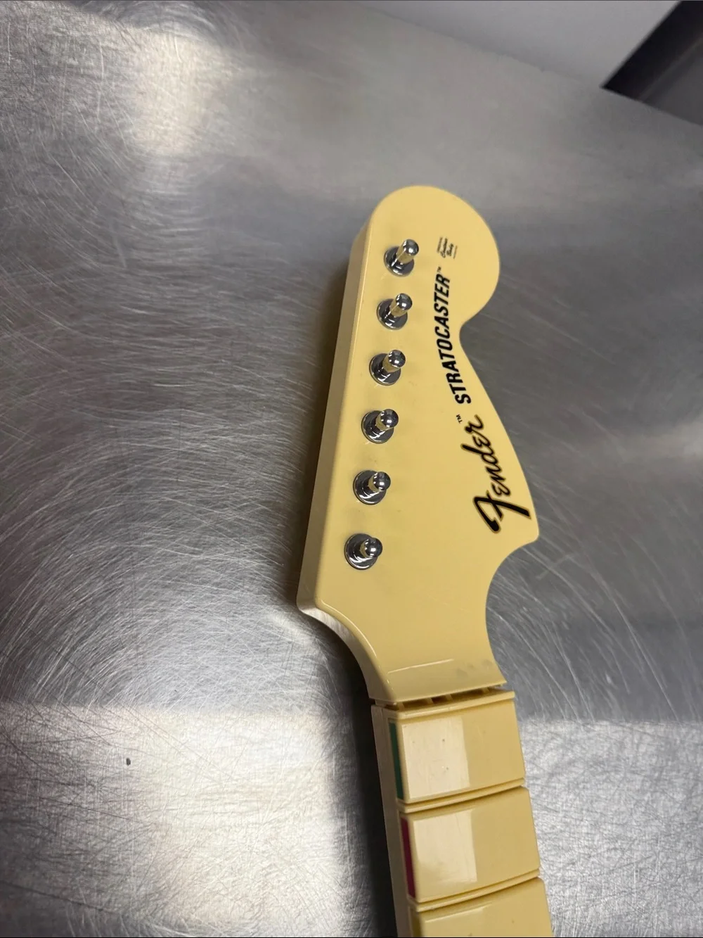 Black Electric Guitar Controller with White Pickguard